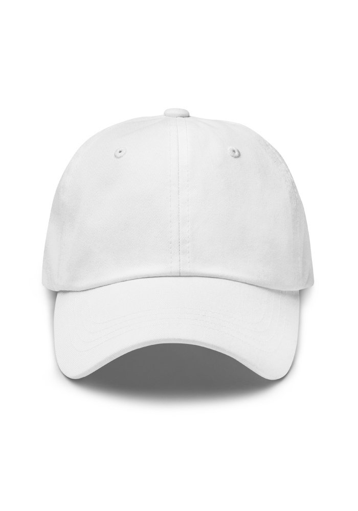 Gorra blanca personalizada bordada Yupoong 6245CM (dad hat) (prenda o soporte en blanco, sin diseño)