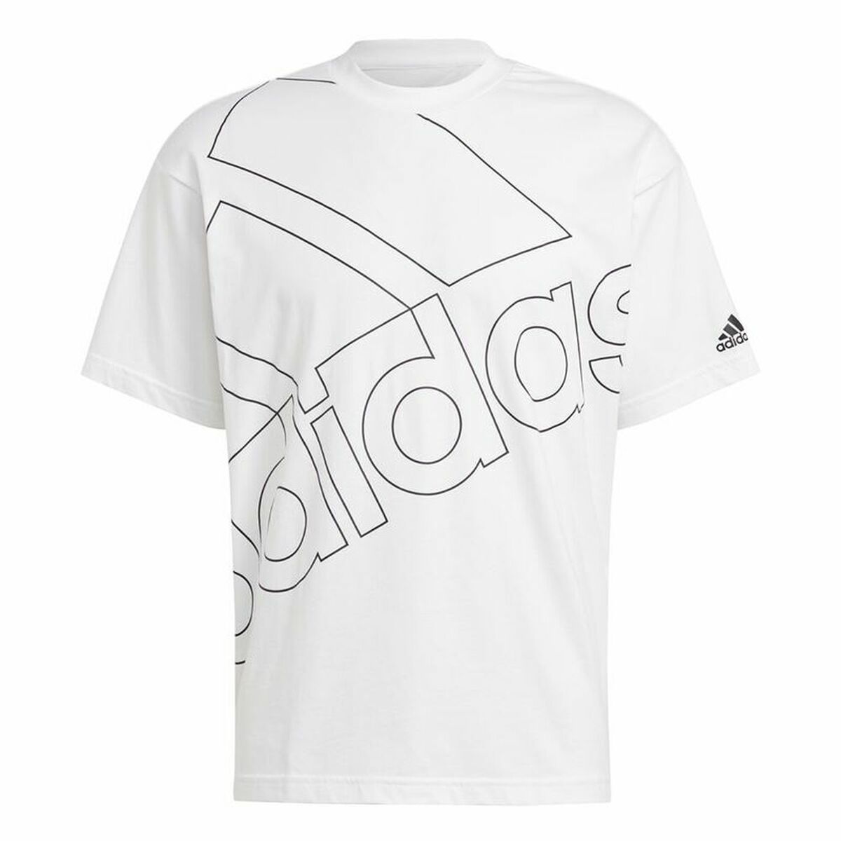 Camiseta de Manga Corta Hombre Adidas Giant Logo Blanco - Vista 3