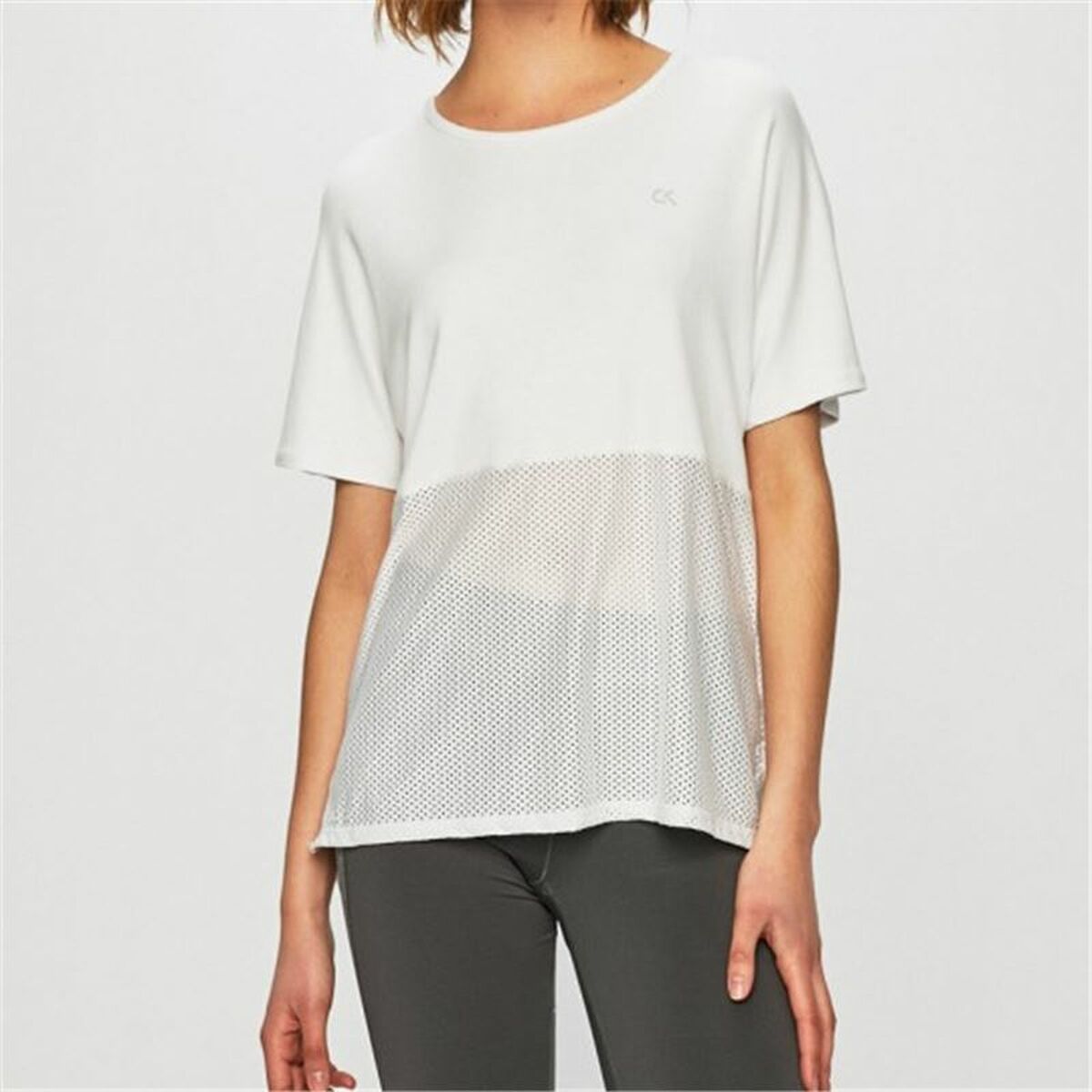 Camiseta de Manga Corta Mujer Calvin Klein Tank Blanco - 4