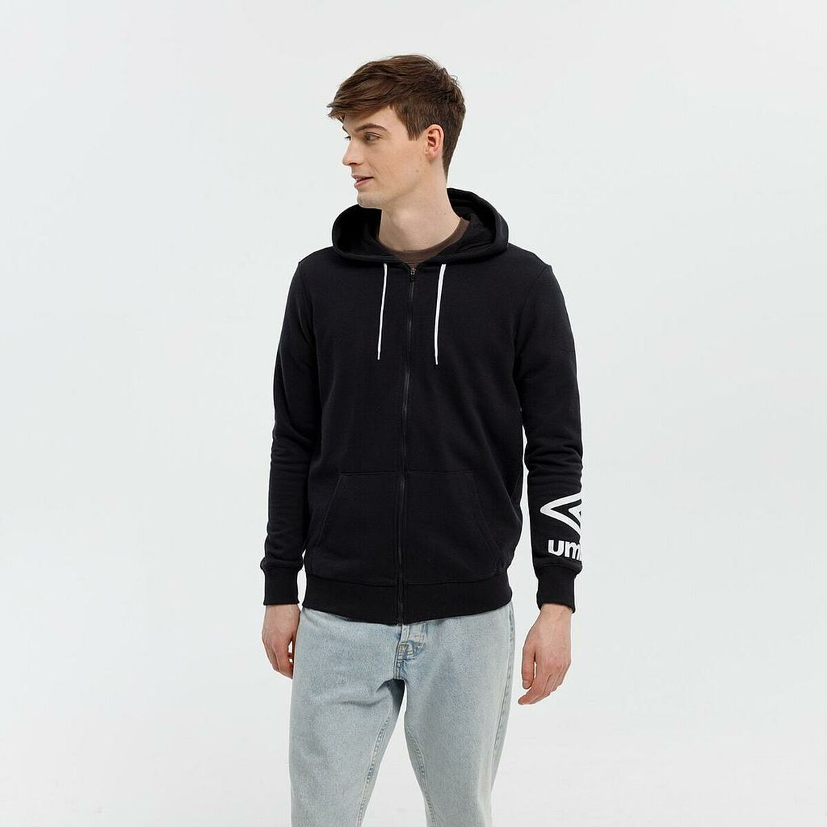 Sudadera con Capucha Hombre FW TERRACE ZIP HOODIE Umbro 66063U 060 Negro - Vista 1