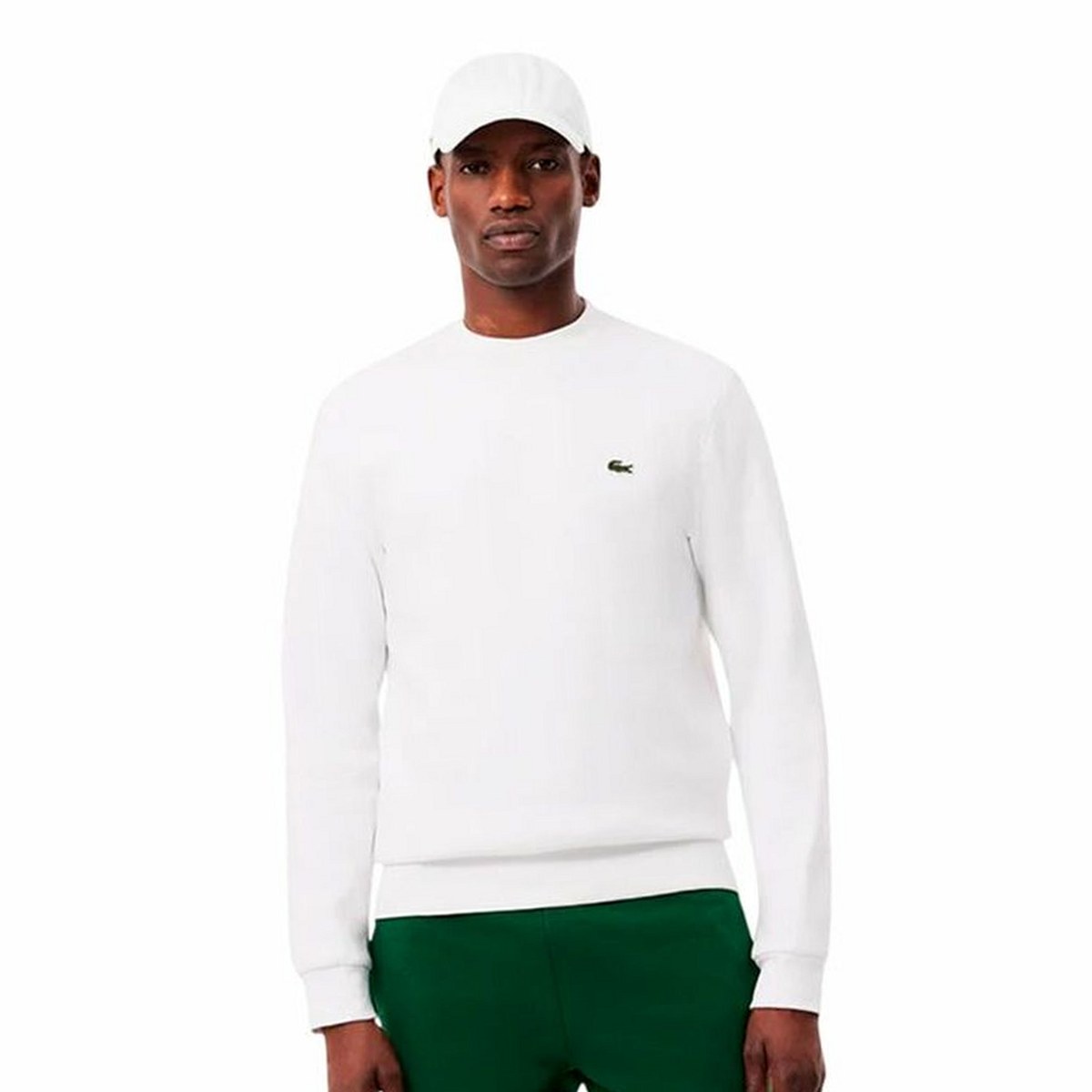 Sudadera sin Capucha Hombre Lacoste Core Performance Blanco - 5