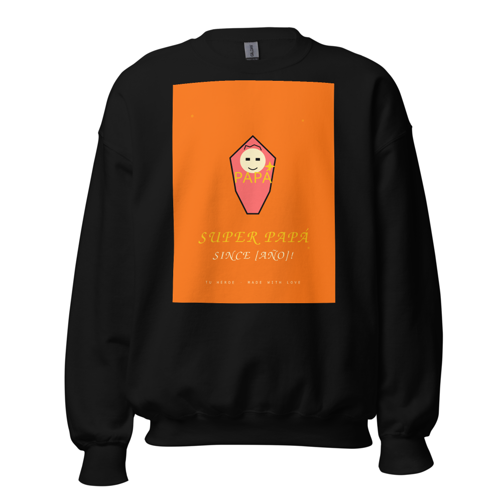 Super Papá – Sudadera negra unisex con diseño exclusivo personalizable